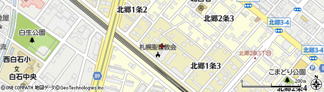札幌聖書キリスト教会周辺の地図