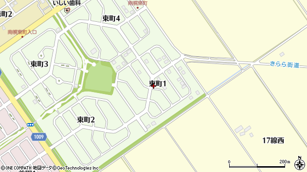 〒069-0233 北海道空知郡南幌町東町の地図
