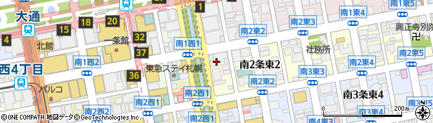 北海道札幌市中央区南２条東1丁目周辺の地図