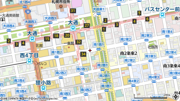 〒060-0061 北海道札幌市中央区南一条西６丁目の地図