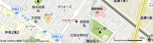 北海道札幌市白石区中央３条周辺の地図
