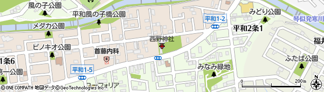 西野神社周辺の地図