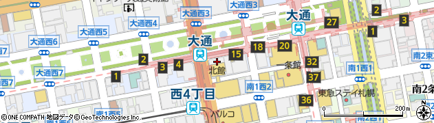 北海道札幌市中央区大通西3丁目4周辺の地図