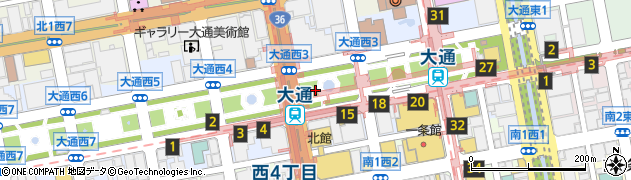 北海道札幌市中央区大通西3丁目周辺の地図