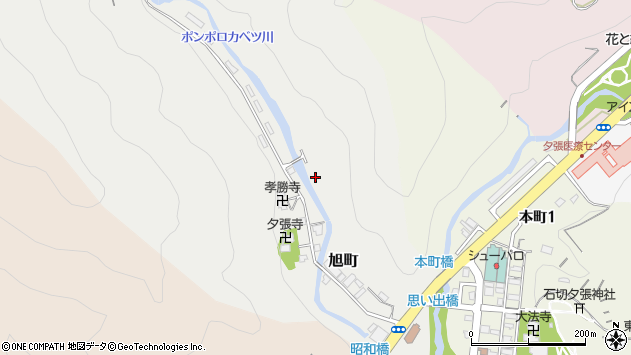〒068-0405 北海道夕張市旭町の地図