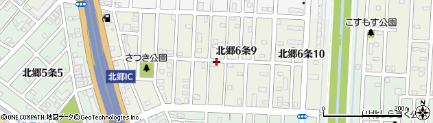 北海道札幌市白石区北郷６条周辺の地図