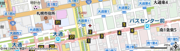 北海道電力株式会社　本店周辺の地図