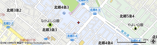 北海道札幌市白石区北郷４条周辺の地図