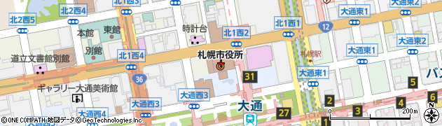 札幌市周辺の地図