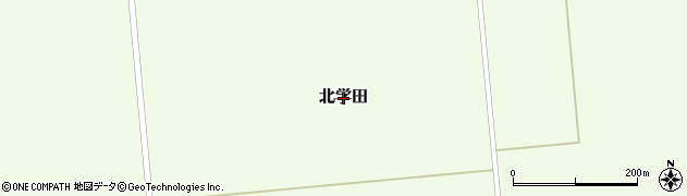 北海道栗山町（夕張郡）北学田周辺の地図