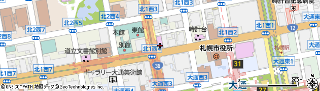 松屋 札幌駅前通店周辺の地図