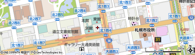 三井住友銀行札幌支店周辺の地図