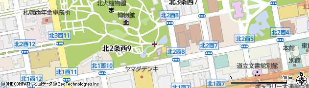 北海道札幌市中央区北２条西8丁目周辺の地図