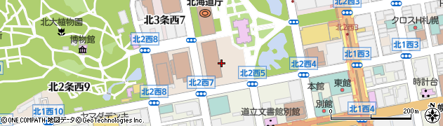 北海道札幌市中央区北２条西6丁目周辺の地図