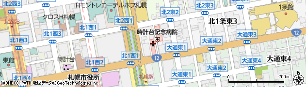 日本キリスト教団札幌教会周辺の地図