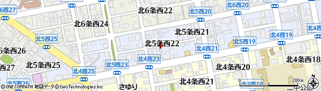 北海道札幌市中央区北５条西22丁目周辺の地図