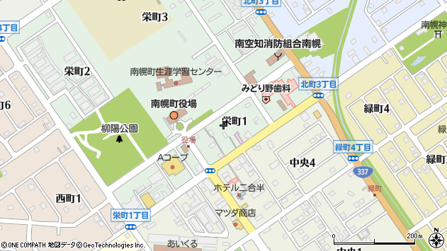 〒069-0237 北海道空知郡南幌町栄町の地図