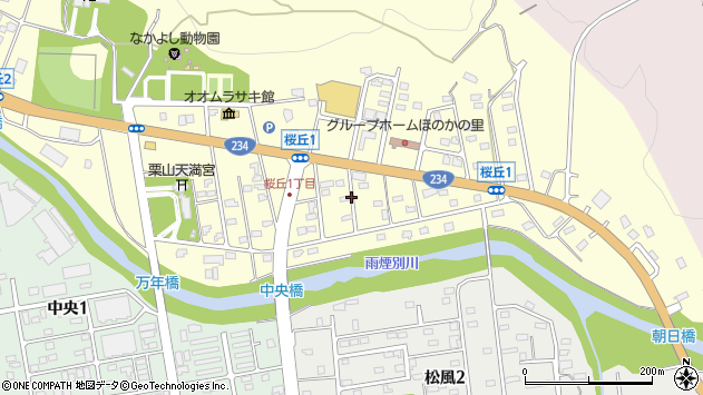 〒069-1501 北海道夕張郡栗山町桜丘の地図