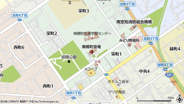 〒069-0200 北海道空知郡南幌町（以下に掲載がない場合）の地図