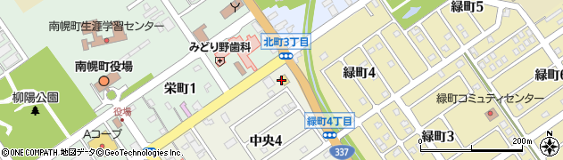 ローソン南幌町中央店周辺の地図