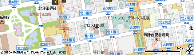 札幌市役所教育委員会　役職員席秘書室周辺の地図