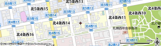 北都交通株式会社　タクシー・札幌無線センター周辺の地図