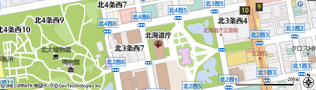 北海道銀行道庁本庁舎 ＡＴＭ周辺の地図