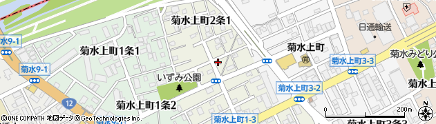 北海道札幌市白石区菊水上町２条周辺の地図