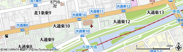 北海道札幌市中央区大通東11丁目周辺の地図