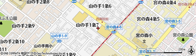 株式会社エンパイアー　札幌手稲支店山の手通り店周辺の地図