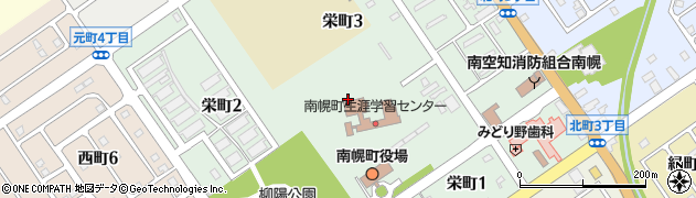 北海道南幌町（空知郡）栄町周辺の地図
