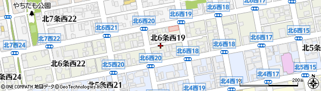 北海道札幌市中央区北６条西周辺の地図