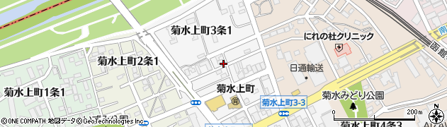 北海道札幌市白石区菊水上町３条周辺の地図