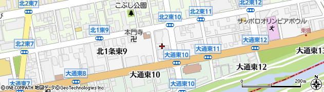北海道札幌市中央区北１条東周辺の地図
