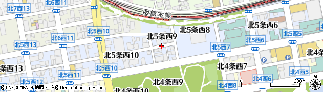 北海道札幌市中央区北５条西9丁目周辺の地図