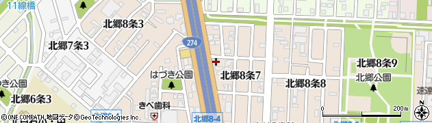 北郷ほのぼの公園周辺の地図