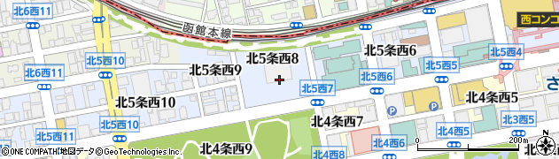 北海道札幌市中央区北５条西8丁目周辺の地図