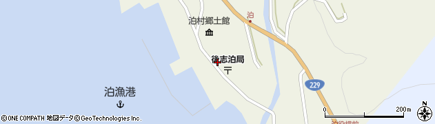 泊村役場　泊地区集会所周辺の地図