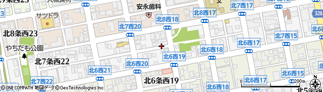北海道札幌市中央区北７条西周辺の地図