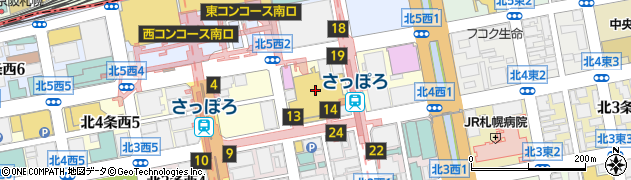 東急百貨店札幌店　１０階・ダイニングダイニング・しゃぶしゃぶ十勝晴れ周辺の地図