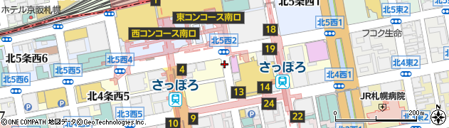 札幌駅前(おりば)周辺の地図