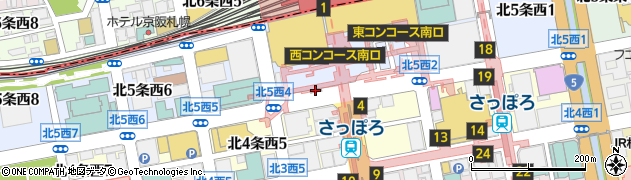 ワイモバイル・札幌アピア周辺の地図