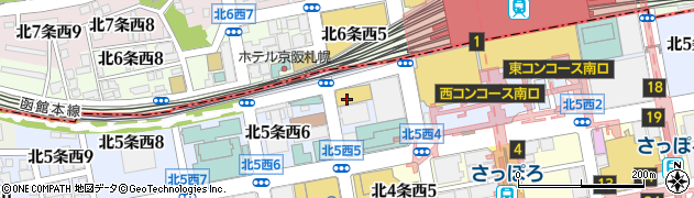 スターバックスコーヒー 札幌紀伊國屋書店周辺の地図
