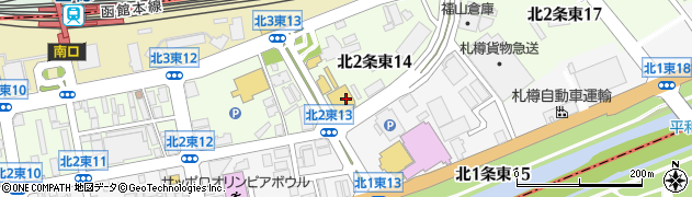 北海道札幌市中央区北２条東14丁目周辺の地図