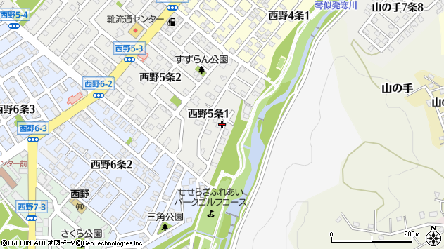 〒063-0035 北海道札幌市西区西野五条の地図