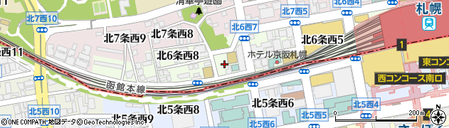 北海道札幌市北区北６条西7丁目周辺の地図
