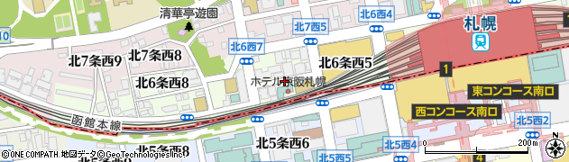 北海道札幌市北区北６条西6丁目周辺の地図