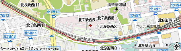 読売新聞　販売店北区ＹＣ札幌中央周辺の地図