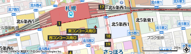 札幌ステラプレイス　Ｂ１Ｆイーストビス周辺の地図