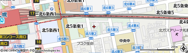 北海道札幌市中央区北５条東周辺の地図